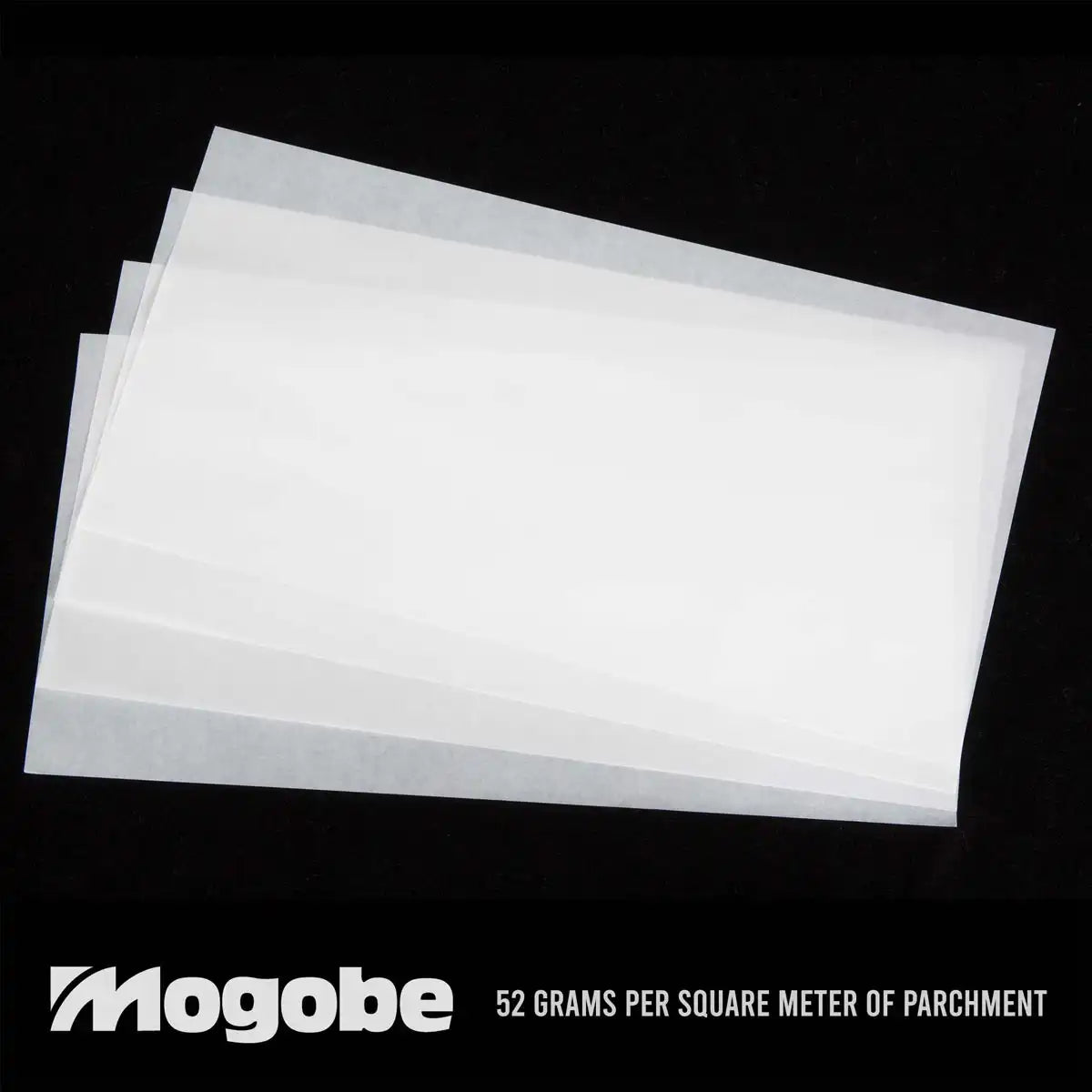 mogobe parchment paper, 100 sheets, 2 side coating, top view