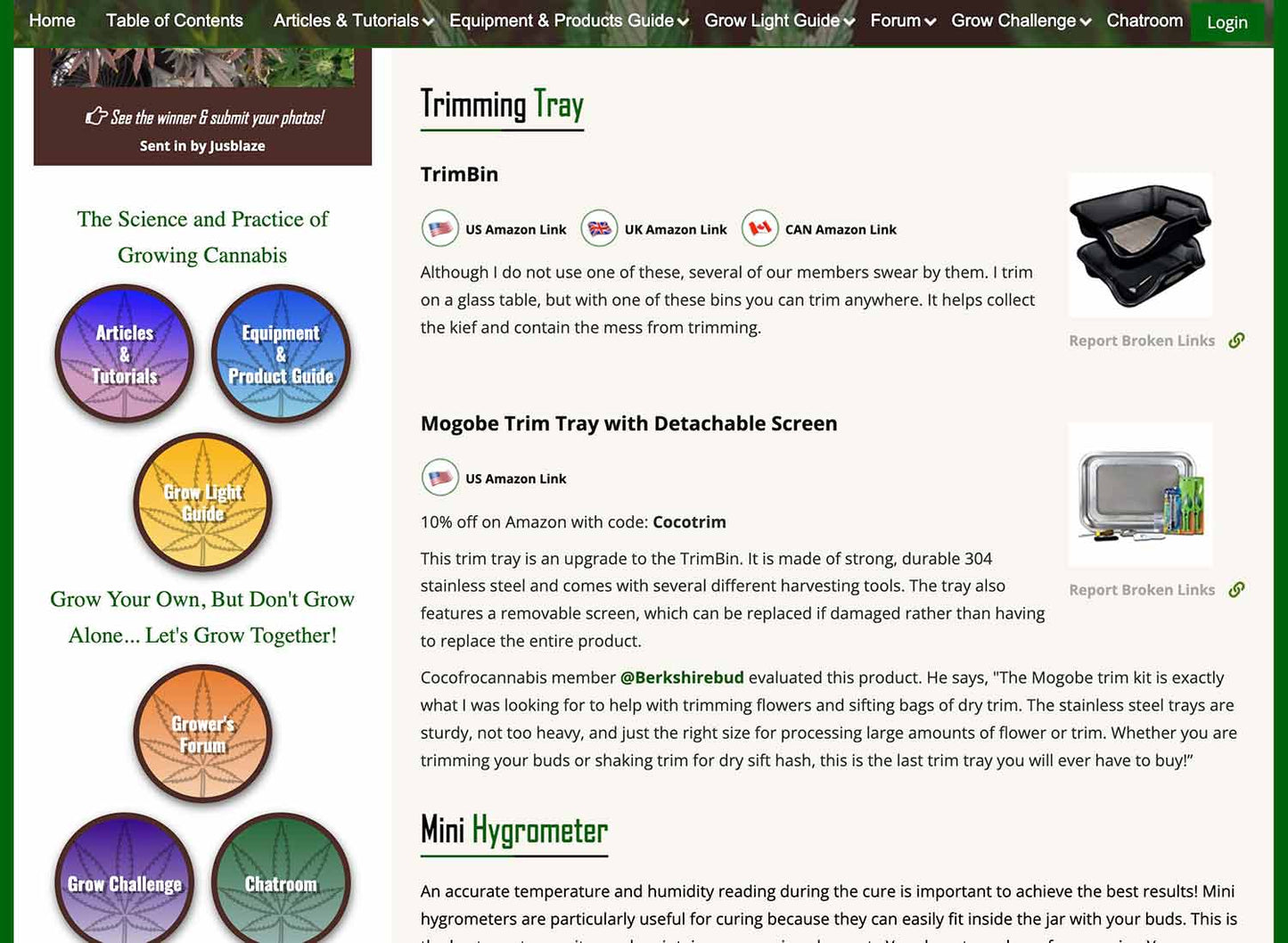 mogobe trim tray are recommended by cocoforcanabis.com
