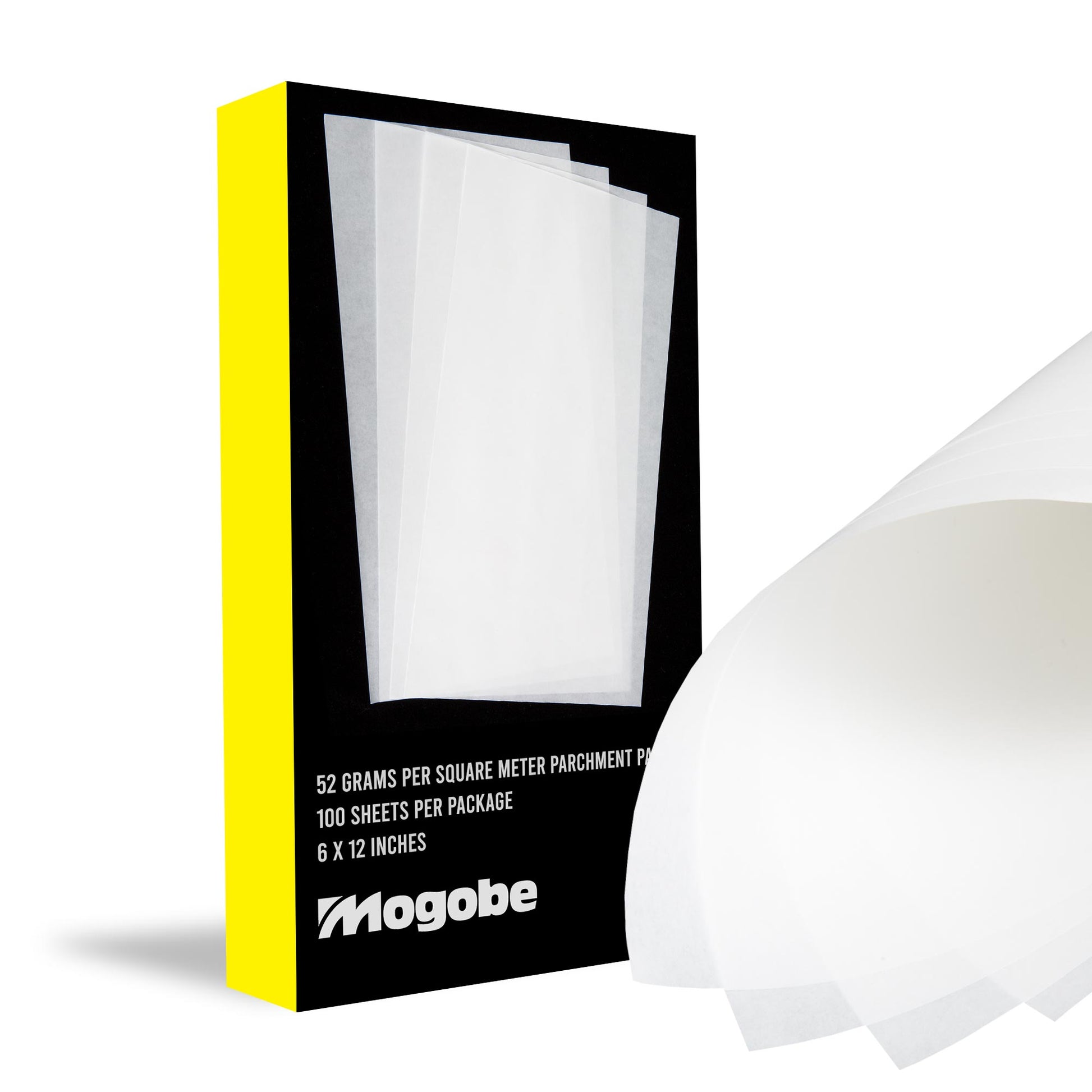 6 x 12 Inches Rosin Parchment Paper, 2-Side Coating, Heat Press & Scrapers  Friendly, 100 Sheets, by Mogobe